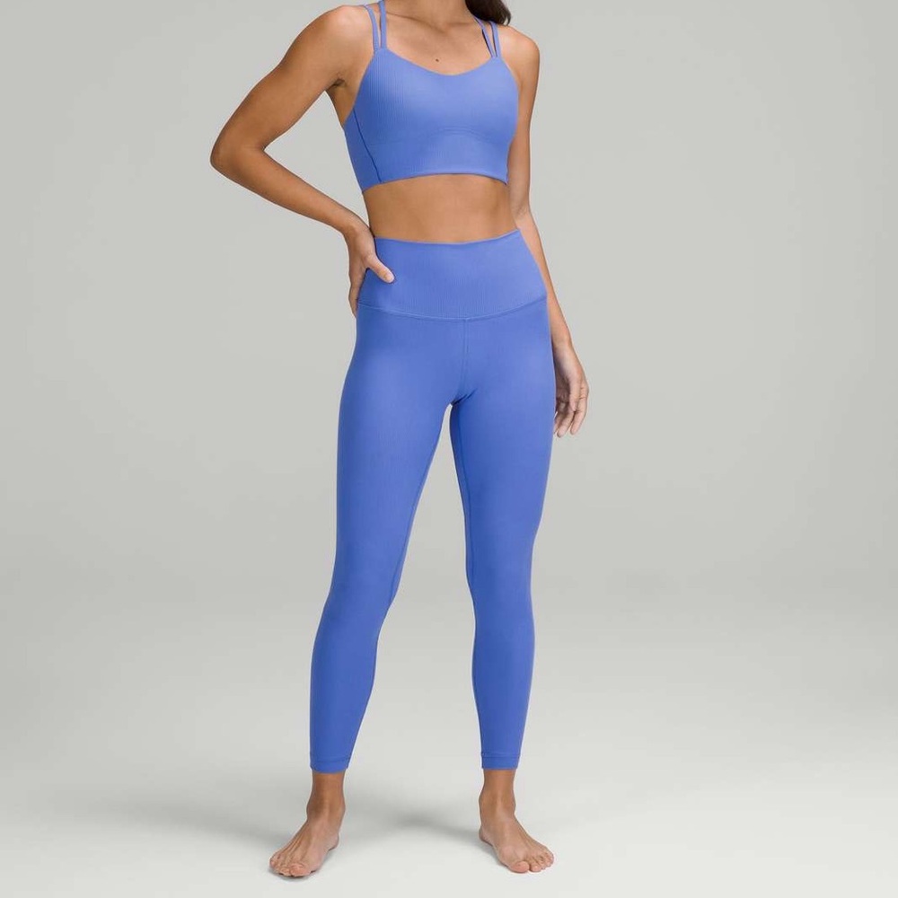 Lululemon Align Size 4 Ribbed High-Rise Pant Leggings 28" Wild Indigo